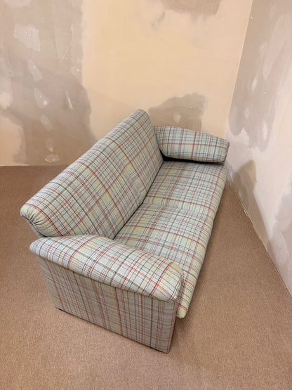 Leolux Bora Bora Sofa 2-sitzer im Karomuster in hellblau