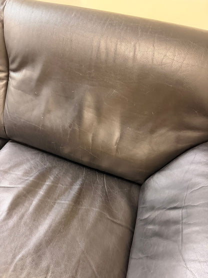 Schwarzes De Sede DS 10 Ledersofa in Schwarz
