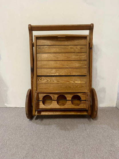 Retro Servierwagen aus Holz zusammenklappbar