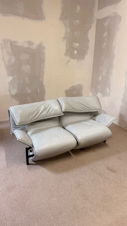 Cassina Veranda Leder Sofa von Vico Magistretti 80er Jahre
