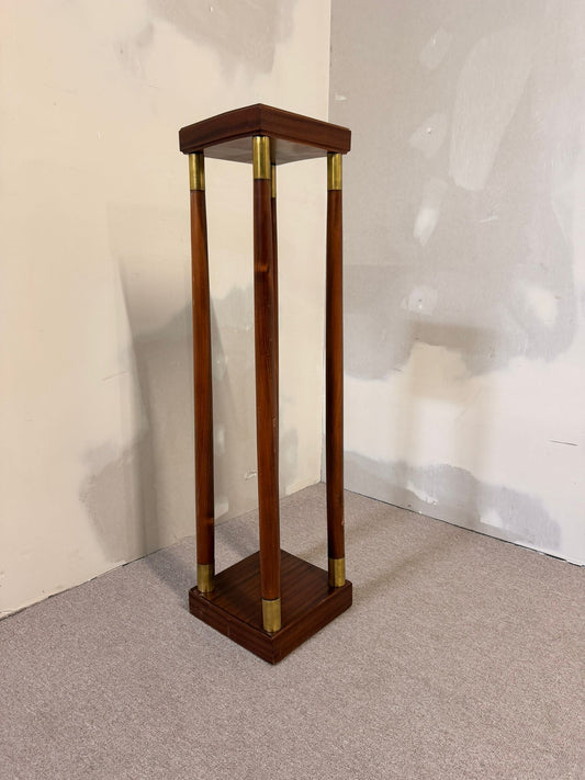 Italienische Empire Podest aus Holz und Messing, Säule