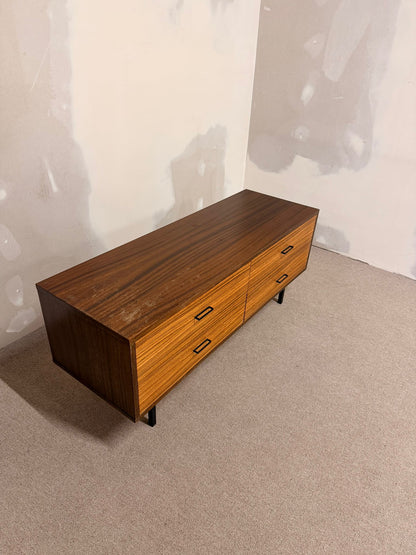 60er Jahre Vintage Sideboard Kommode Anrichte, 4 Schubladen