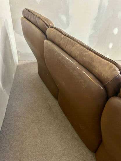 Vintage De Sede Ledersofa aus der Serie DS-66, 3er Sofa