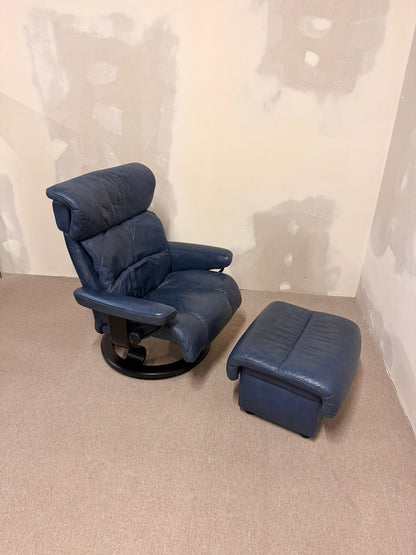 Ledersessel Relaxsessel Stressless (L) + Ottoman + Stauraum
