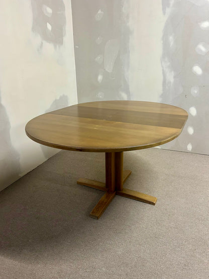 Runder, ausziehbarer Tisch aus Holz, Esstisch mit Platte