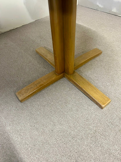 Runder, ausziehbarer Tisch aus Holz, Esstisch mit Platte