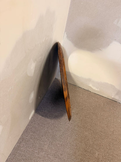 Runder vintage Spiegel Wandspiegel mit Holzrahmen 70er Jahre