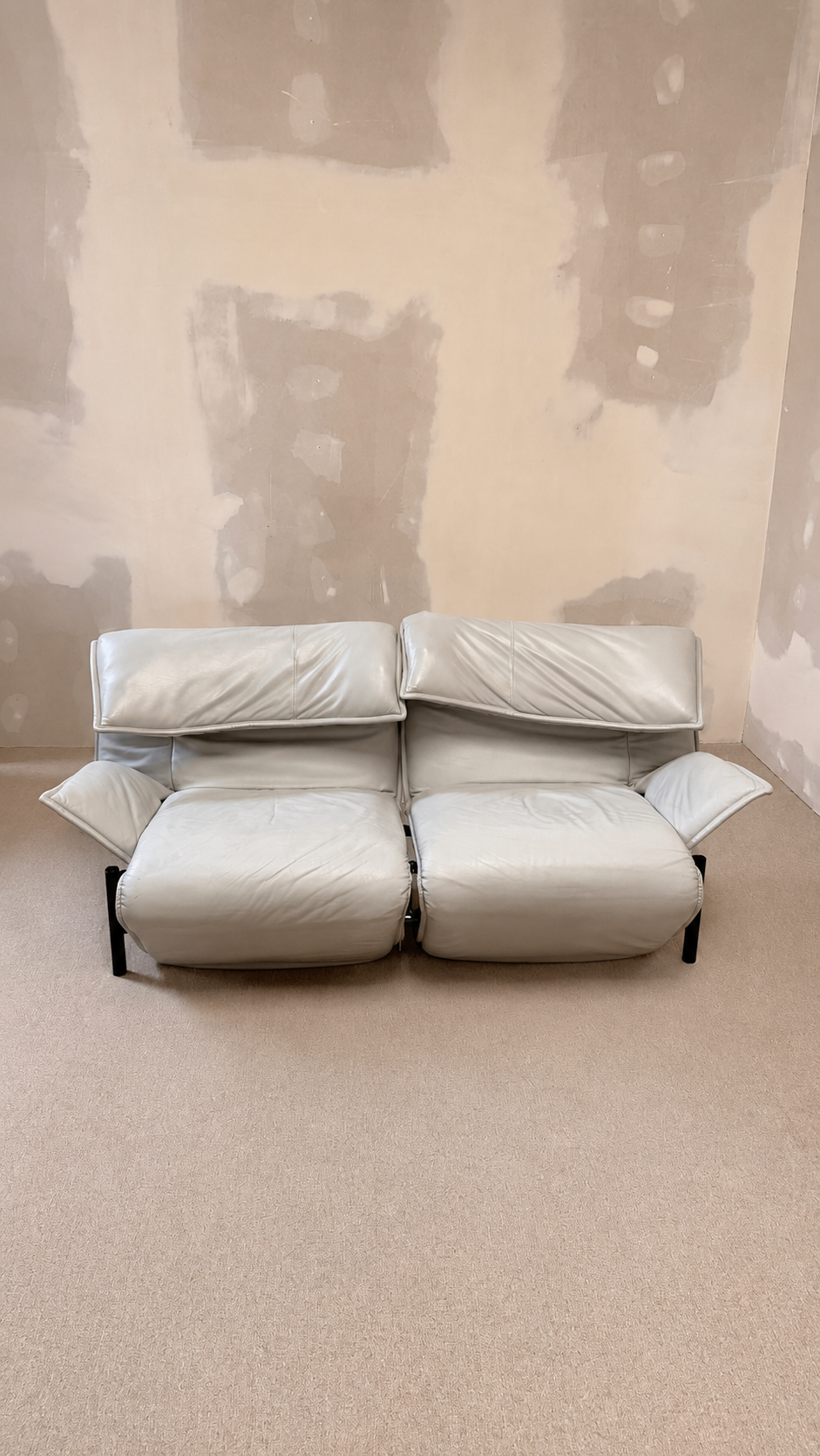 Cassina Veranda Leder Sofa von Vico Magistretti 80er Jahre