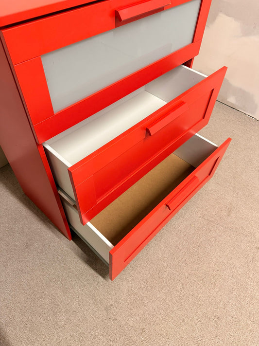 Ikea Brimnes Kommode in Rot von Ikea mit 3 Schubladen