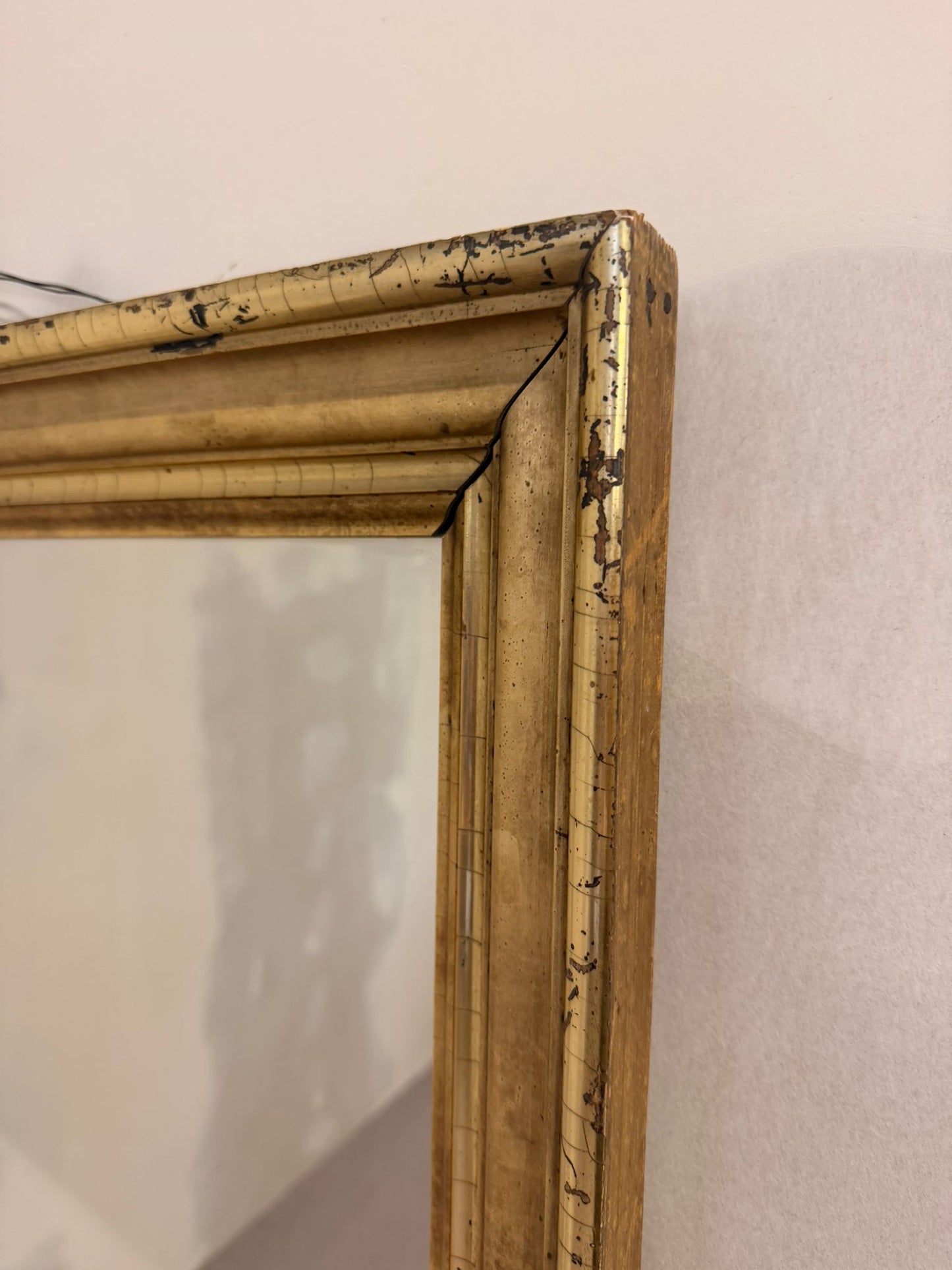 Vintage Wandspiegel mit goldenem Holzrahmen