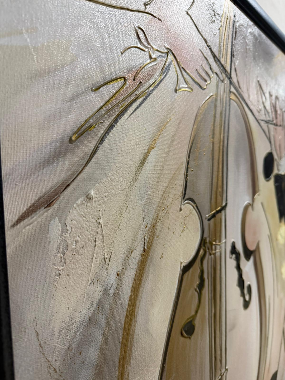 Gerahmtes Gemälde mit Jazz Motiv, Musik Kunstwerk, Bild