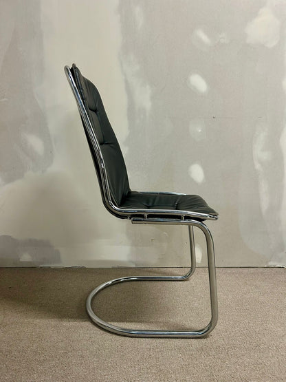 Freischwinger Stühle Gastone Rinaldi Rima Italia Leder