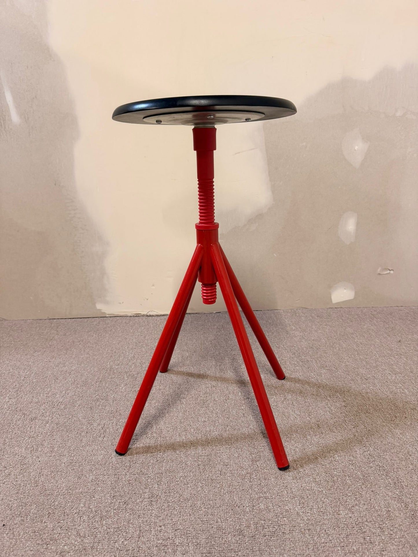 Höhenverstellbarer Hocker Drehhocker aus Holz/ Metallgestell