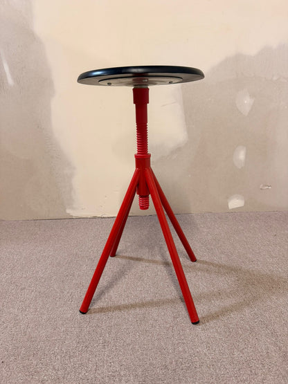 Höhenverstellbarer Hocker Drehhocker aus Holz/ Metallgestell