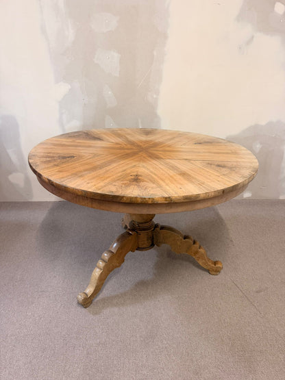 Antiker Biedermeier Esstisch Louis Philippe Sternmuster