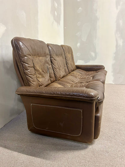 Vintage De Sede Ledersofa aus der Serie DS-66, 3er Sofa