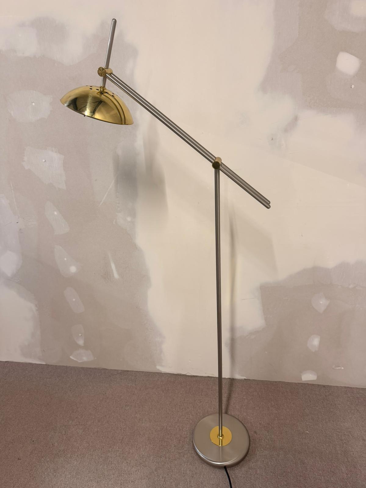 Designer Stehlampe von Bankamp Leuchten Messing Metall