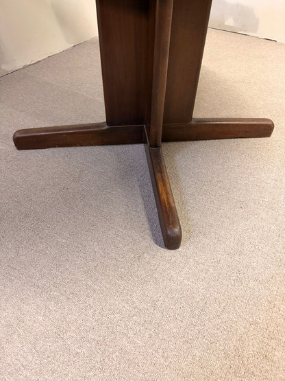 Dänischer Mid Century Esstisch wandelbar von Quadrat zu rund