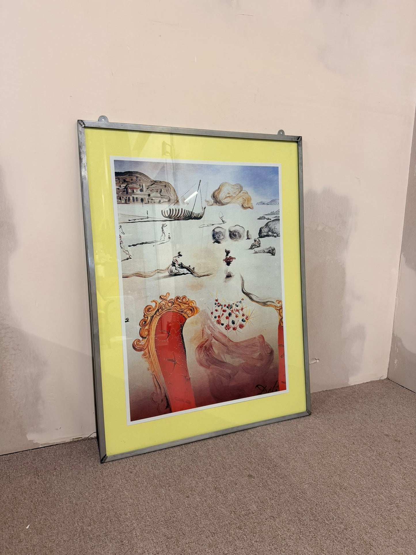 Kunstdruck "Paranoia" von Salvador Dalí, Metall Rahmen