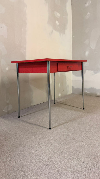 Retro Vintage Kelko Küchentisch aus den 60er Jahren in Rot