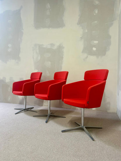 Bene Drehstühle Konferenz Stühle rot wie neu top Zustand,3x