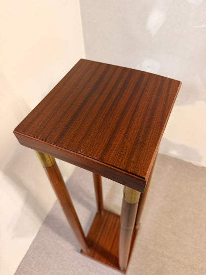 Italienische Empire Podest aus Holz und Messing, Säule