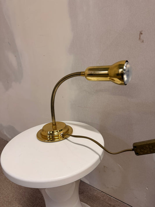 Vintage Messing Tischlampe von Holtkötter