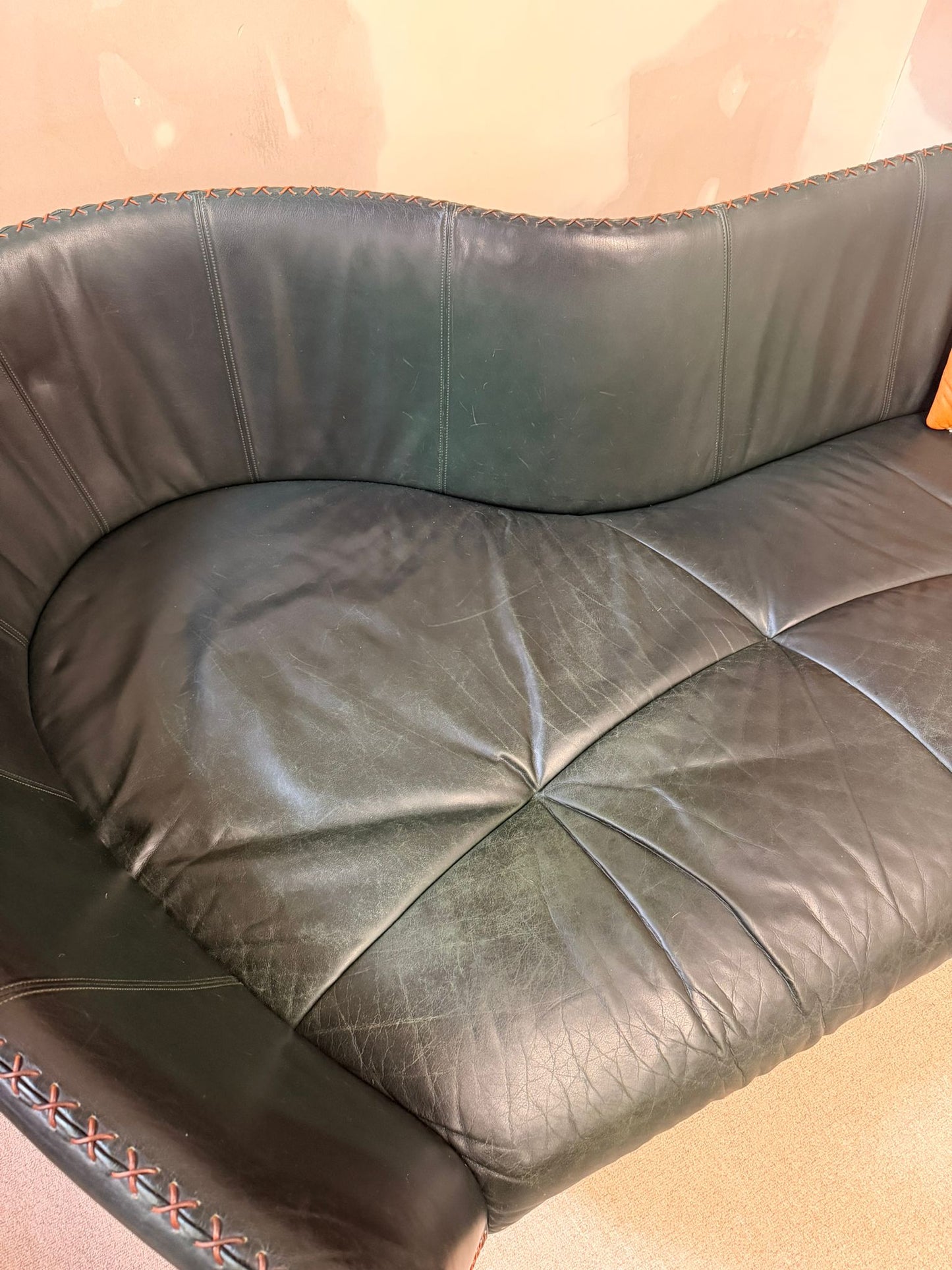 Vintage Ds-102 Ledersofa von Mathias Hoffmann für De Sede
