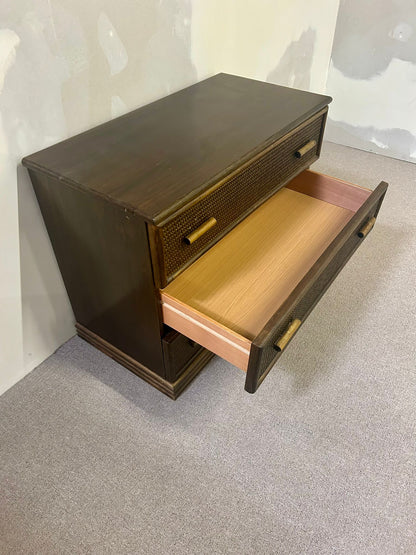 Vintage Rattan Bambus Kommode 3 Schubladen
