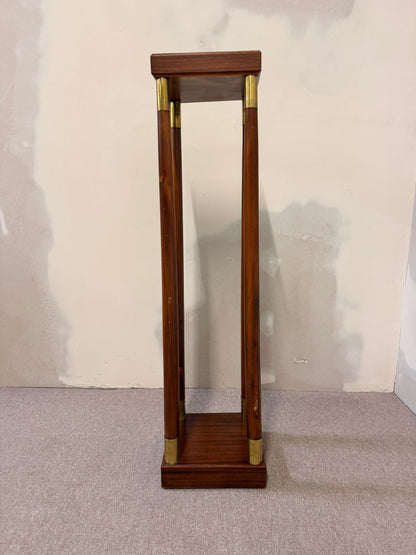 Italienische Empire Podest aus Holz und Messing, Säule