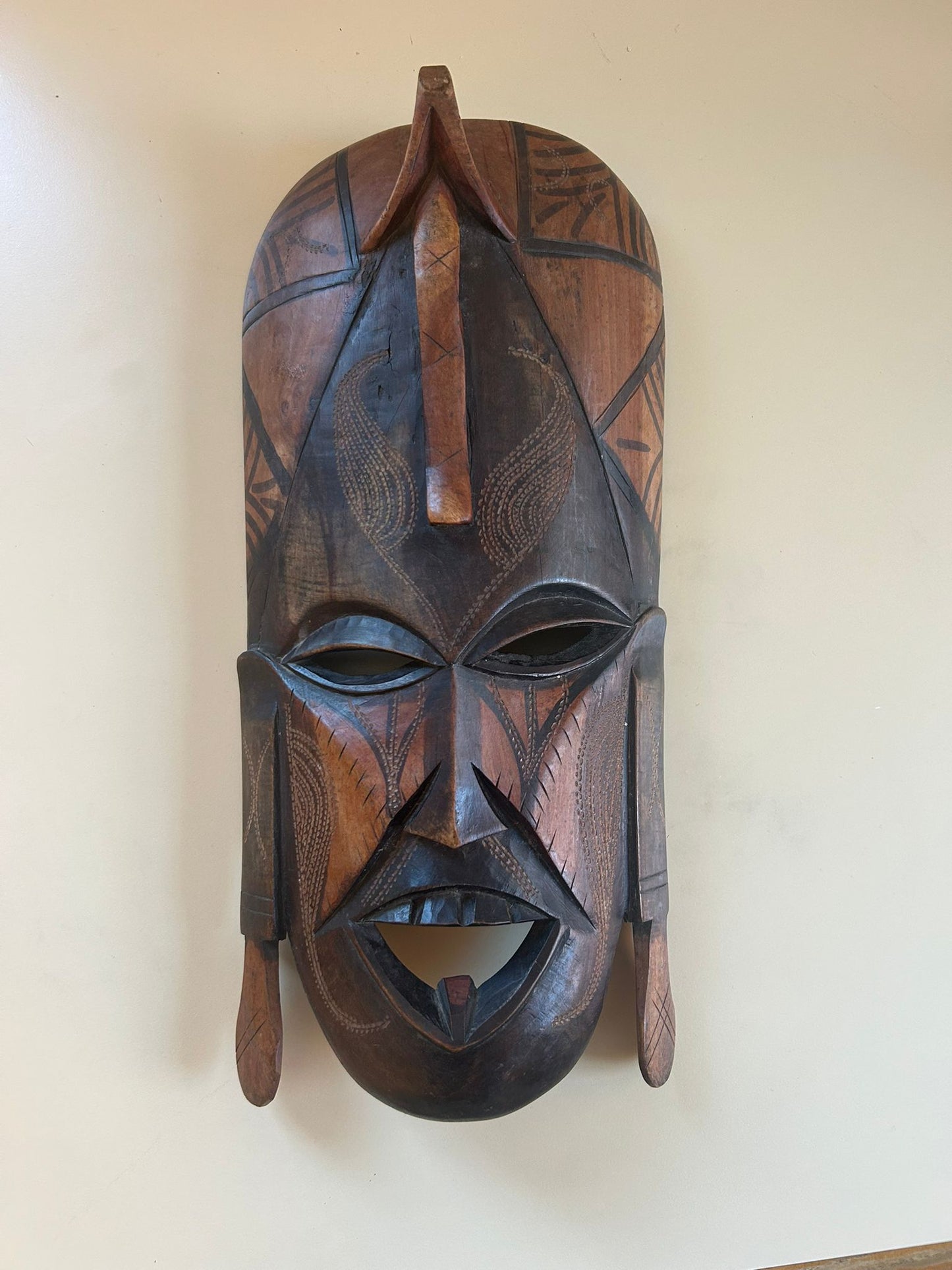 Afrika Holzmaske, Jambo Kenia 1988, Rarität, Wanddeko!