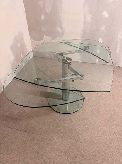 Esstisch Titan von Draenert mit ausziehbarer Mechanik, Glas