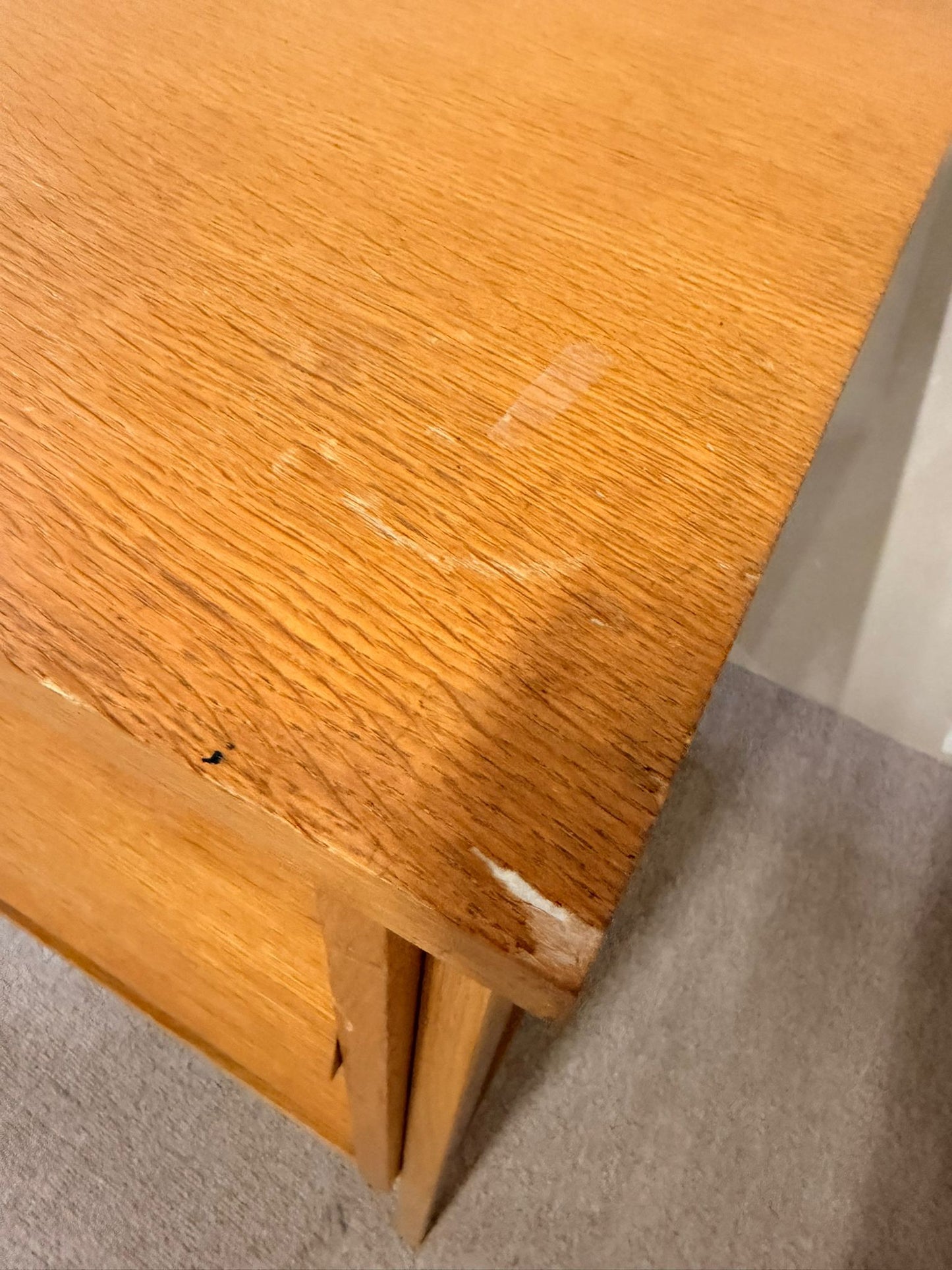Vintage Schreibtisch aus Holz im Mid-Century Stil
