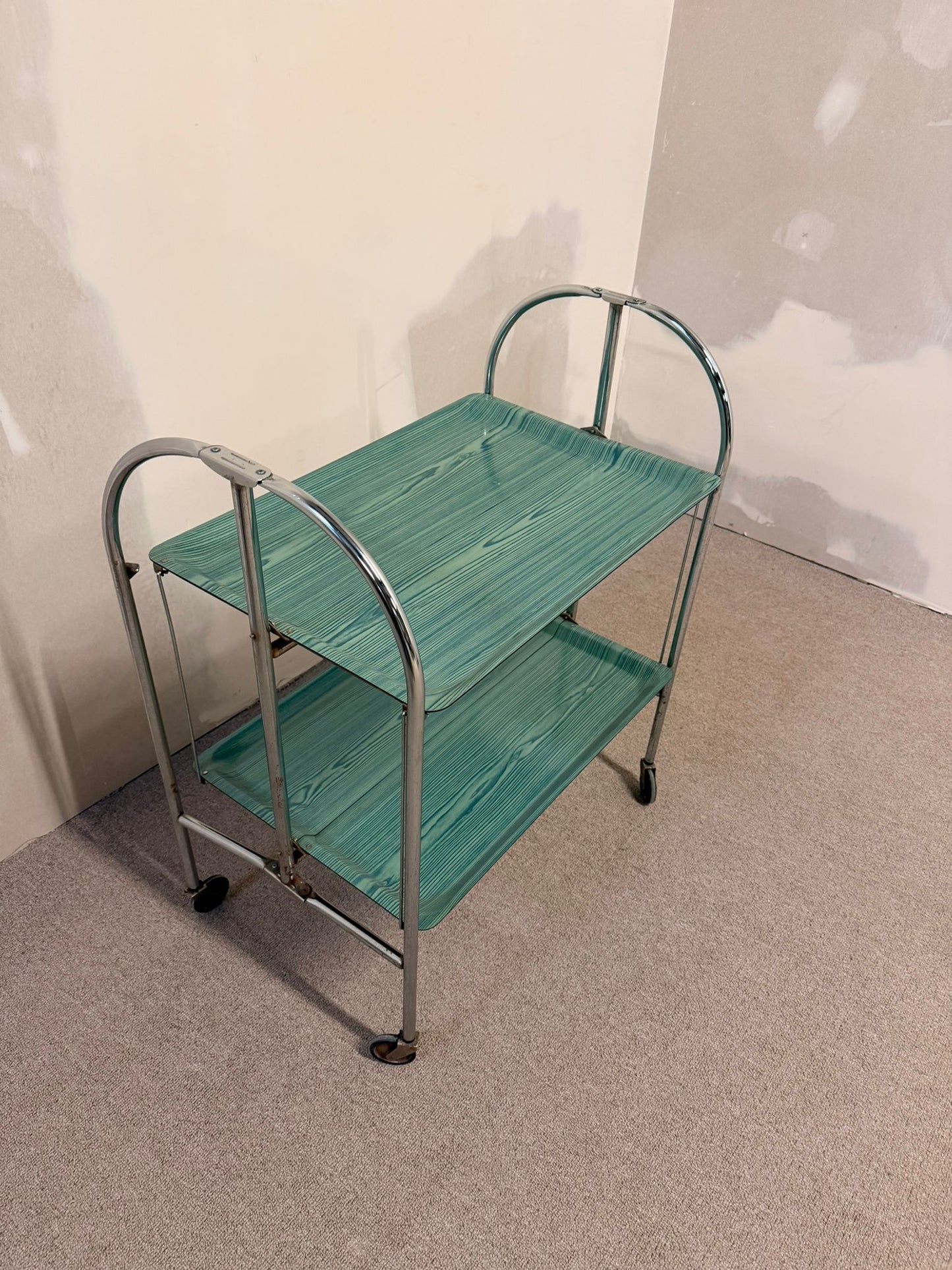 Klappbarer Vintage 1960`s Gerlinol Dinett Servierwagen