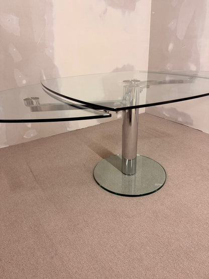 Esstisch Titan von Draenert mit ausziehbarer Mechanik, Glas