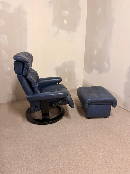 Ledersessel Relaxsessel Stressless (L) + Ottoman + Stauraum