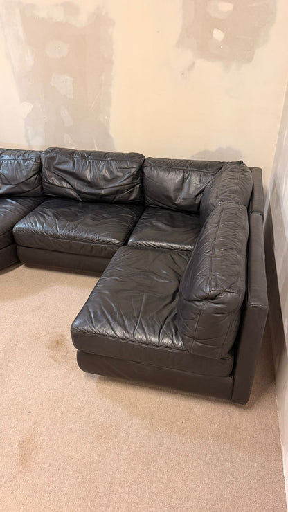 Modulares Postmodernes Vintage Leder Sofa von Ligne Roset