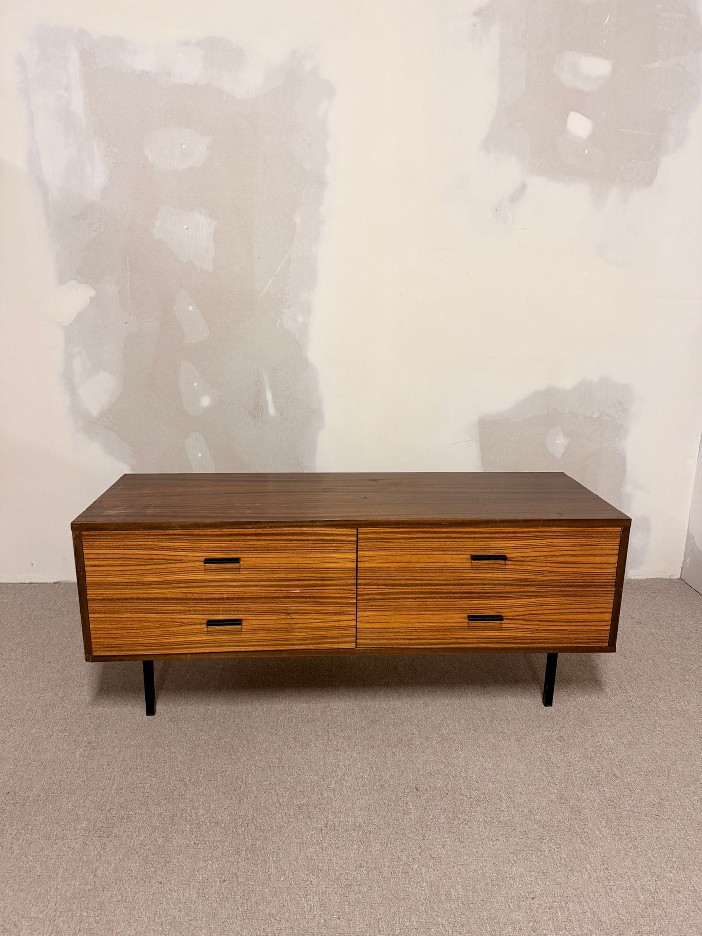 60er Jahre Vintage Sideboard Kommode Anrichte, 4 Schubladen