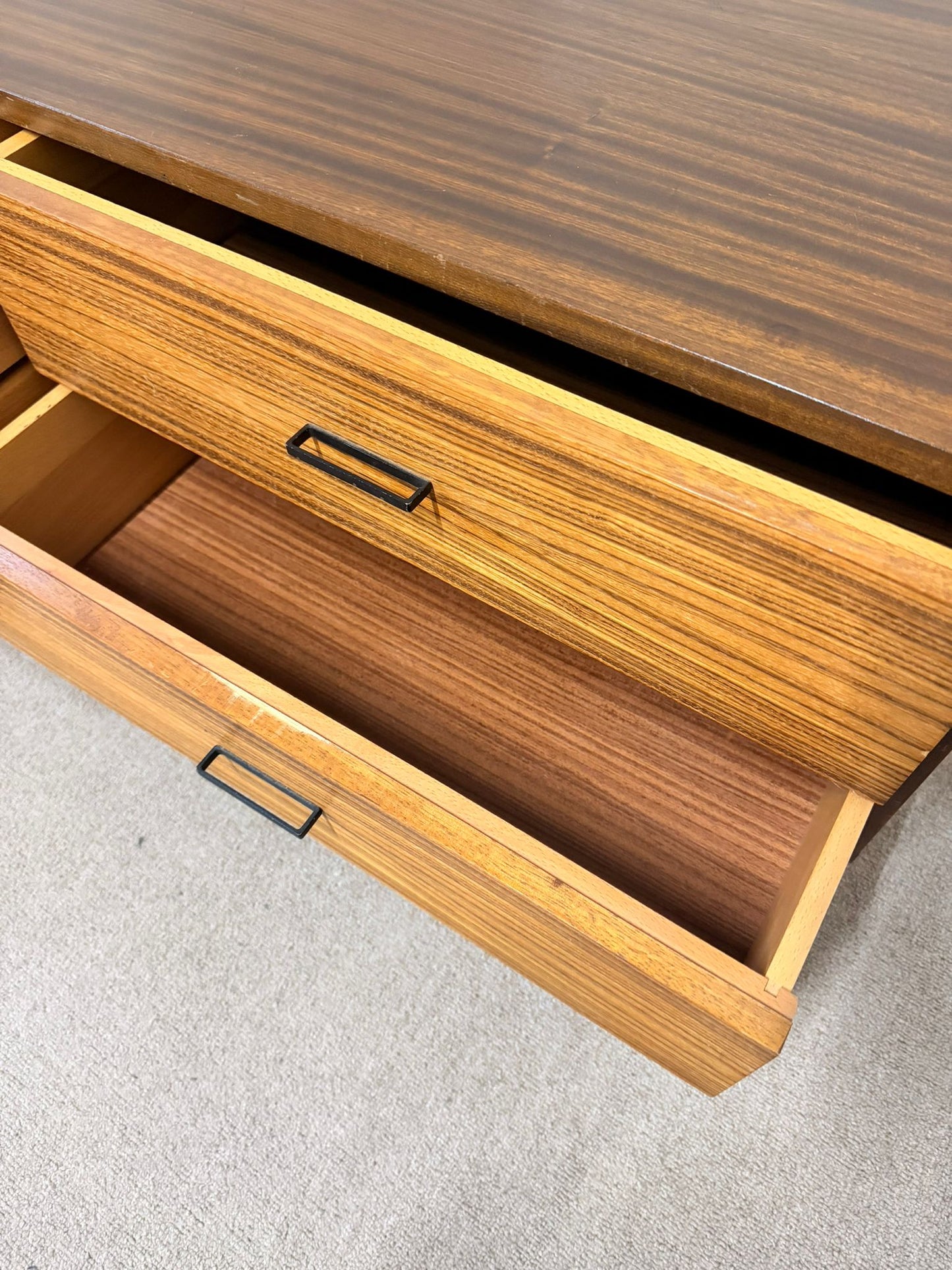 60er Jahre Vintage Sideboard Kommode Anrichte, 4 Schubladen