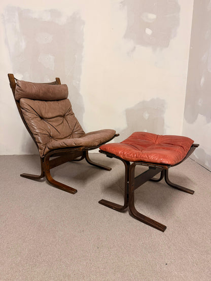Siesta Sessel und Ottoman von Ingmar Relling für Westnofa