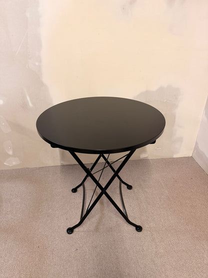Tisch, Bistrotisch, Esstisch zum zusammenklappen in schwarz