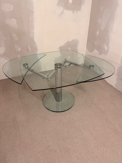 Esstisch Titan von Draenert mit ausziehbarer Mechanik, Glas