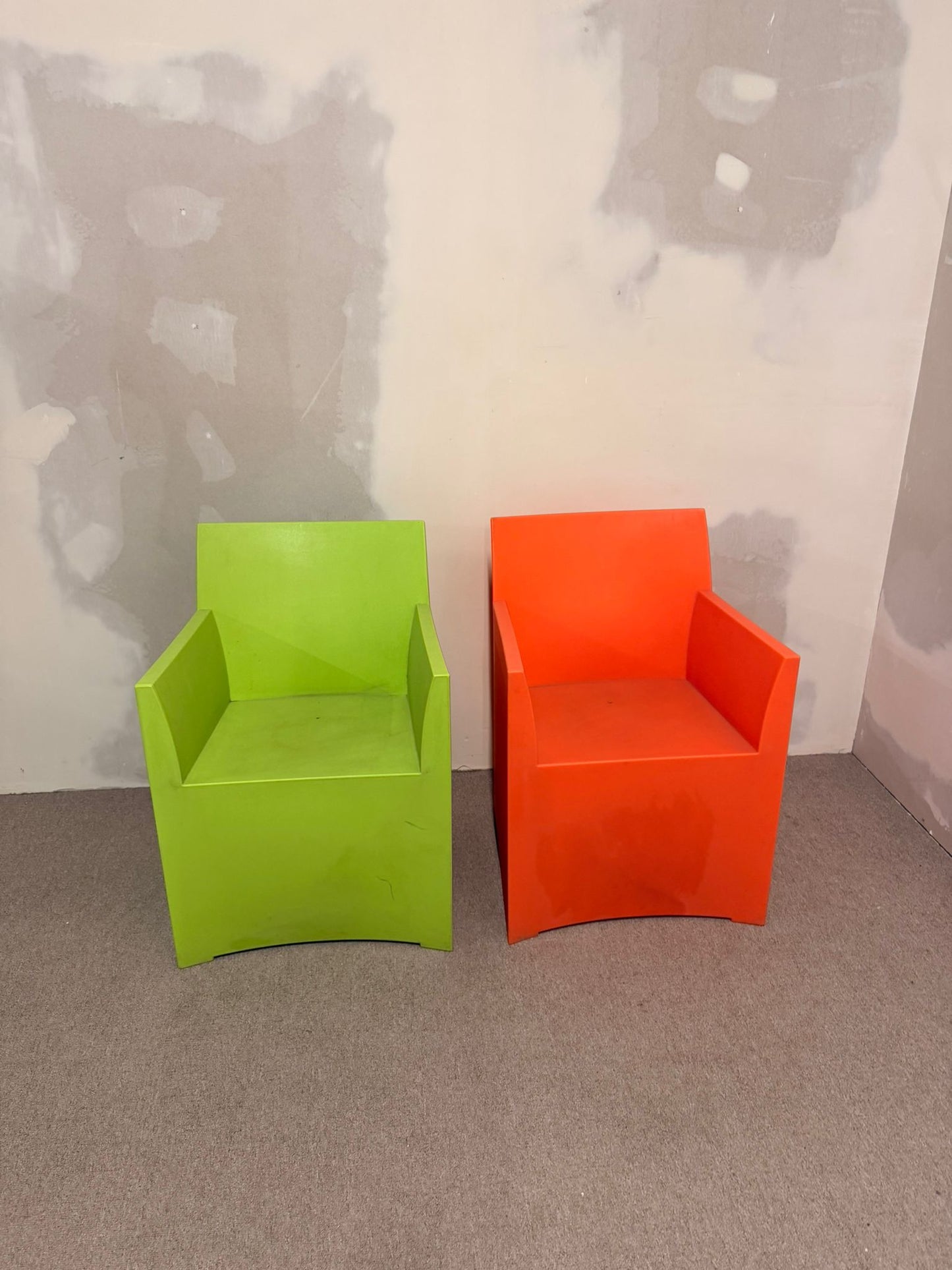 2er Set Farbenfrohe Designer-Sessel HAANS Lifestyle grün/orange