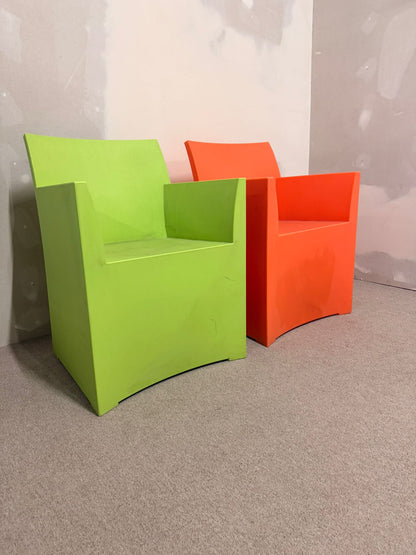 2er Set Farbenfrohe Designer-Sessel HAANS Lifestyle grün/orange
