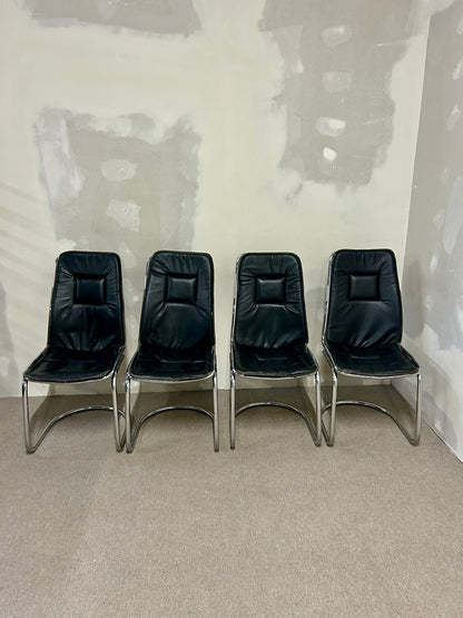 Freischwinger Stühle Gastone Rinaldi Rima Italia Leder