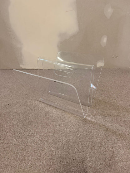 Transparente Zeitschriftenständer aus Plexiglas Acrylglas