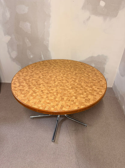 Vintage Mid Century Tisch Mosaikplatte und Chromfüsse 70er