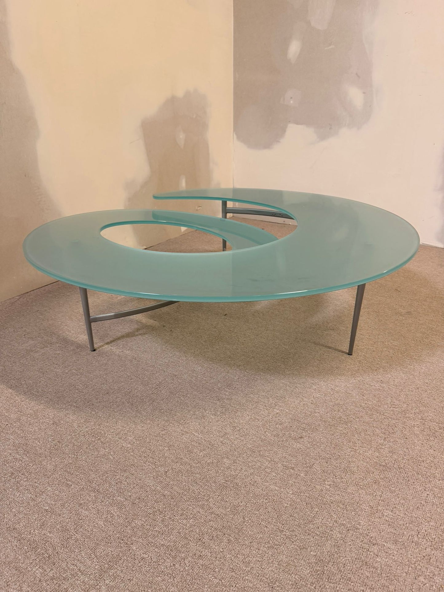 Cattelan Italia Couchtisch Spiralform Coffee Table Glastisch
