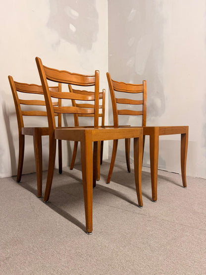 Mid Century Vintage Stühle, Beizenstühle aus Nussbaumholz