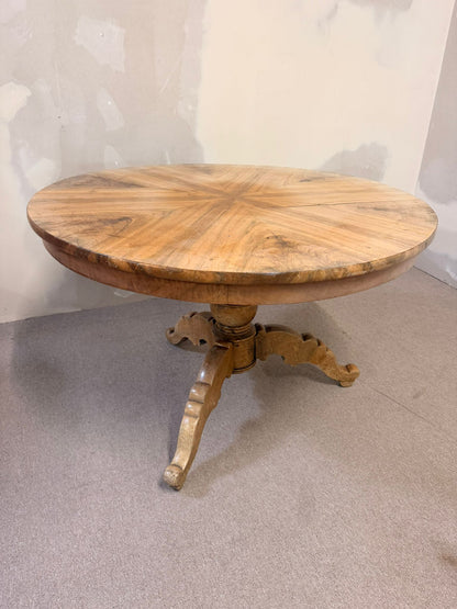 Antiker Biedermeier Esstisch Louis Philippe Sternmuster
